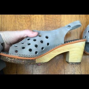 ART Compnay grey suede sling backs Anthropologie